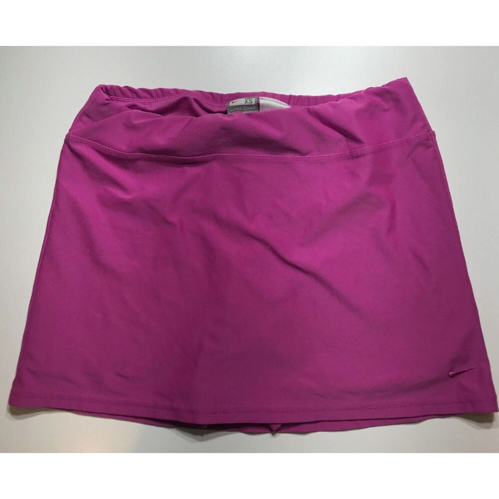 Nike Fit Dry Skort Women's Pickleball Tennis Skirt Med Fuscia Dri-Fit